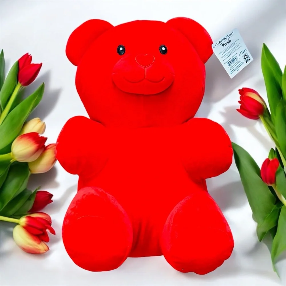 Valentine's Day Red Gummy Bear Plush, 16 in NEW